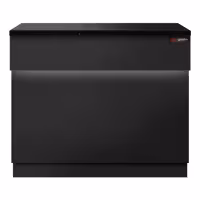 Kassentisch TORONTO - 900mm - schwarze Front - schwarze Granit-Arbeitsplatte