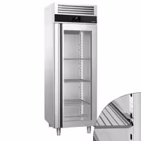 Szafa chłodnicza PREMIUM – stal nierdzewna – 700 L – z 1 drzwiami szklanymi