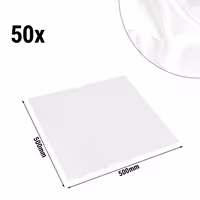 (50 unid) Guardanapo de damasco - Porto - cetim liso - 100% algodão - 50x50cm - Branco