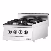 Fogão a gás - 24,0kW - 4 queimadores - com queimadores de alto rendimento