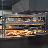 Toplinski most za grijanje hrane – infracrveni – 2000x370 mm – 1,75 kW – 2 grijane etaže, 1 polica – podesiva visina