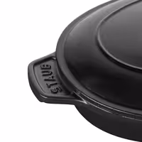 STAUB | Oval Cast Iron Casserole with Lid – 230 mm - Black - Induction, Grill & Oven