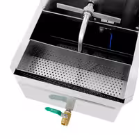 Filtar za friteznо ulje s ispusnim ventilom - 510x850x965 mm | 550 W | 220–240 V | 50 Hz | kapacitet filtracije do 48 l/min - nehrđajući čelik | s kotačima - uključuje 5 filtera