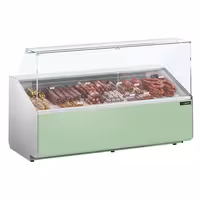 Chladicí pult - 2500 mm - přední panel světle zelený