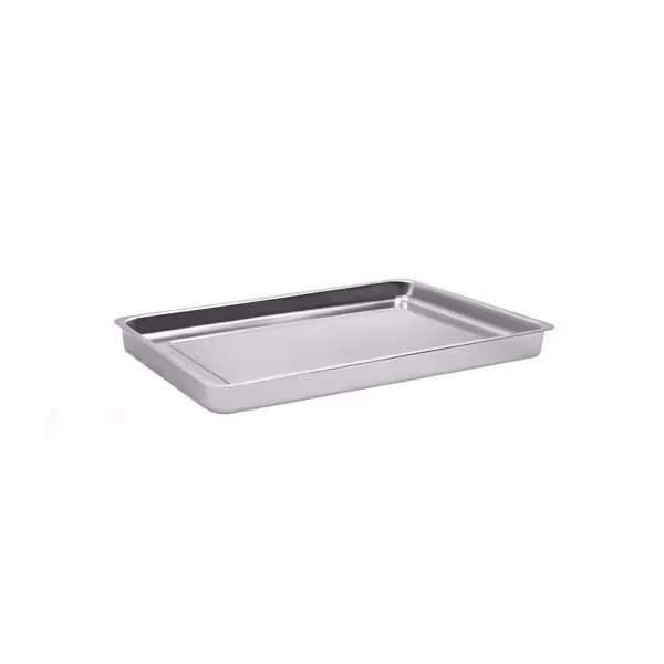 Plateau de service avec rebord - Acier inoxydable - avec rebord - rectangulaire - 393x268x70mm - Hauteur : 70mm