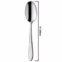 (12 pcs) Dessert spoon PREMIUM - Leandro - 18/10 stainless steel - 208mm