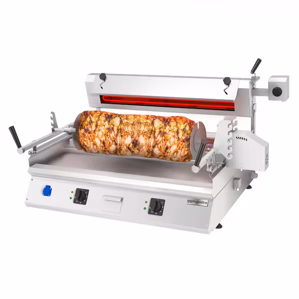 Elektromos Cağ kebab gép - 9,8 kW - max. 85 kg - vízszintes - Asztali kivitel