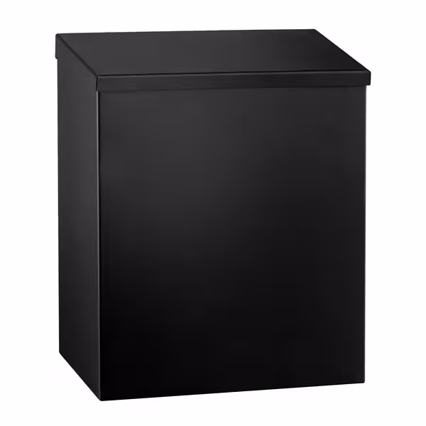Pattumiera a parete - 7 litri - 240x110x290mm - Nero - Acciaio inox