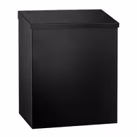 Papeleira - de parede - 7L - 240x290x110mm - Preto - Aço inoxidável