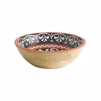 (6 adet) Kase - MANGO - Mangoholz - 1,1L - yuvarlak - Ø240mm - Derinlik:75mm - Sicily/Kırmızı/Siyah