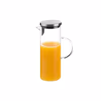 (6 adet) Cam Sürahi - 1,5L - Cam - Süzgeçli kapak - Şeffaf