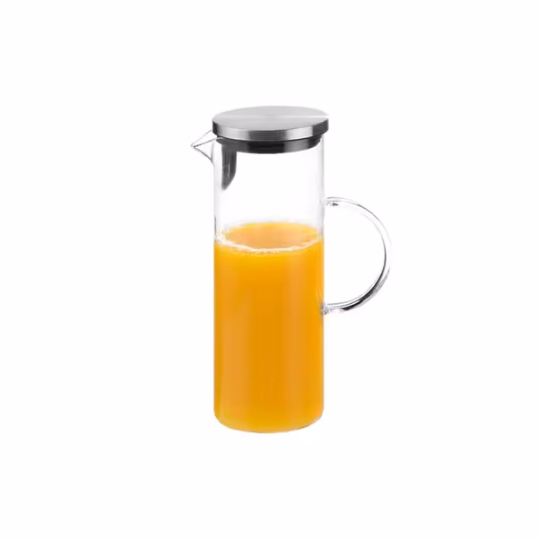 (6 adet) Cam Sürahi - 1,5L - Cam - Süzgeçli kapak - Şeffaf