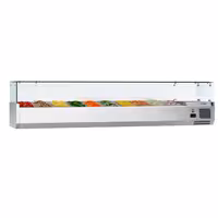 Vitrină frigorifică de ingrediente ECO - 2000x335 mm - 10x GN 1/4