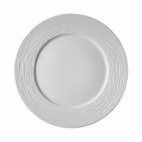 (24 pcs) SEA WAVE | Plate - flat - Porcelain - Ø300mm - White
