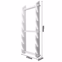 Griešanas dēļu plaukts - 370x100x900 mm - Biezums: 20 mm - Polietilēns - Balts - Sienas montāža - Līdz 6 dēļiem