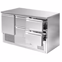 Rashladni pult ECO - 1368x700 mm - 368 l - Boja Crna - s 1 vrata - s 4 ladica - Statičko hlađenje