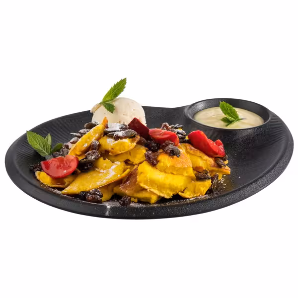 (6 adet) NERO - Sunum Tabağı - Melamin, 300x250mm, Sos Kasesi ile 60ml, Siyah
