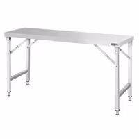 Paslanmaz Çelik Çalışma Tezgahı - Katlanabilir - 1600x700mm
