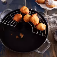 STAUB | SPECIALITIES - Wok sa staklenim poklopcem - Ø 300 mm - Liveno željezo - Grafitno siva
