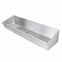 Tabuleiro perfurado para batatas fritas em aço inoxidável - 1000x300mm