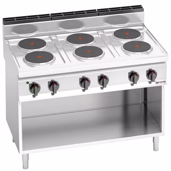 Električni štednjak - Linija 700 - 1200x714x1070 mm - 15,6 kW - 6 ploče - samostojeći
