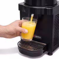 Commercial Ayran / Juice Dispenser - 1x polycarbonate tank with tap & magnetic agitation - 10 Litres - 350W - Black