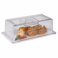 (6 pcs) Display Cover - GN 1/3 - Polycarbonate - 325x176mm - Height: 105mm - 6-piece set