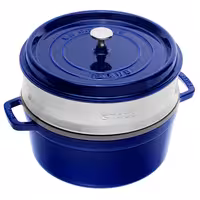 STAUB | Cocotte with Steamer Insert – Ø 260 mm – Dark Blue