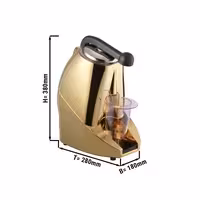 Commercial Electric Citrus Juicer - 570W - 10.28kg - with press arm, dishwasher-safe parts, heat protection - Gold (Single)