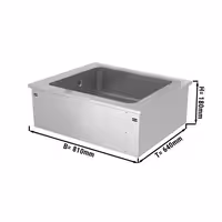 Ugrađeno korito za led - 810 mm - 2x GN 1/1 - 90 l - za drobljeni led