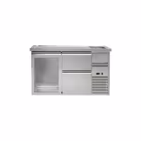 Direct Draw Beer Dispenser / Kegerator PREMIUM PLUS - 1550x700mm - 1 Glass Door & 2 Drawers