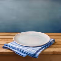 (6 adet) LIGHT BLUE SEA - Düz Tabak - Yuvarlak Düz - Steinzeug, Ø225mm, Mavi