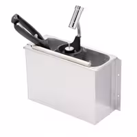 Dondurma Kaşık Yıkama Ünitesi- Kepçe Yıkama 270x112x180mm WATERSTOP ile kepçe yıkama duşu & entegre su geri akış önleyici & entegre su jeti regülatörü süzgeç tabağı dahil