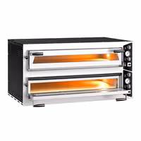 Electric Deck Pizza Oven - Twin Deck - Refractory Stone Deck - 6+6 x Ø 35cm (13.8") - Mechanical Controls - up to 450°C