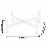 Buffet Stand - Stainless steel, powder-coated - White - square - Height: 70mm - suitable for platters & plates from 210mm