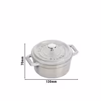 STAUB | Mini Cocotte Round Enamelled Cast Iron Casserole Dish – Ø10 cm – White Truffle