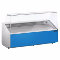 Chladicí pult - 2500 mm - přední panel světle modrý