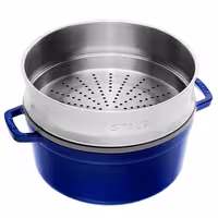 STAUB | Cocotte with Steamer Insert – Ø 260 mm – Dark Blue