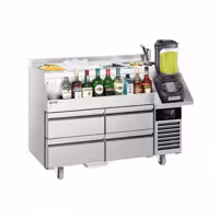 Stół chłodniczy barowy do koktajli i napojów – 1200 mm – 150 L – z 4 szufladami i gniazdem 230 V
