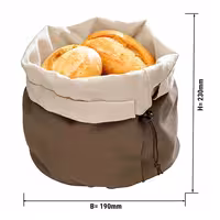 Ekmek Sıcak Tutucu Torba - Isıtma Pedli - 19 x 19 x 23 cm - Kahverengi