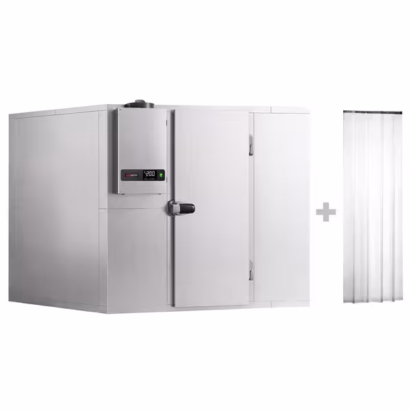Zamrzivačka komora - 2100x2100 mm - 6,12 m³ - uklj. zamrzivački agregat i PVC lamele - -20/-10 °C