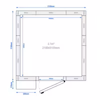 Zamrzivačka komora - 2100x2100 mm - 6,12 m³ - uklj. zamrzivački agregat i PVC lamele - -20/-10 °C