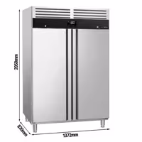 Szafa mroźnicza PREMIUM – stal nierdzewna – GN 2/1 – 1200 L – z 2 drzwiami