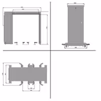 Urządzenie do dezynfekcji wózków sklepowych – stal nierdzewna – 1830 x 850 x 1640 mm – 50 W – z dyszami górnymi i bocznymi