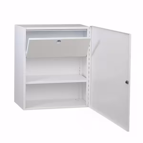 Elsősegélyszekrény MEDICUS - üres - acéllemezből - tart.: biztonsági zár és 2 kulcs - falra szerelhető - acéllemez ház