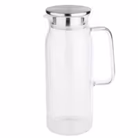 (6 adet) Cam Sürahi - 1,5L - Cam - Süzgeçli kapak - Şeffaf