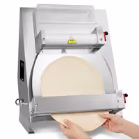 Commercial Pizza Dough Roller - for 260–400mm pizza dough - 375W - Dough thickness 0.5 to 5.5mm