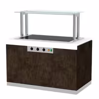 Heated Servery Counter PRAGUE - 1400mm - with Hot Plate - on Castors