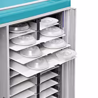 Chariot de distribution de repas hospitalier PREMIUM - chauffé & réfrigéré - Commande numérique - incl. 24 plateaux repas 37x53 cm (37/63)