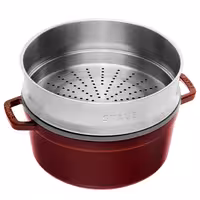 STAUB | Cocotte with Steamer Insert – Ø 260 mm – Grenadine Red